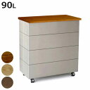 ゴミ箱 90L CUBOID ダブル天然無垢蓋 ( KENNER ごみ箱 90リットル 45リットル 2分別 papperskorg 大容量 分別 ふた付き 高...