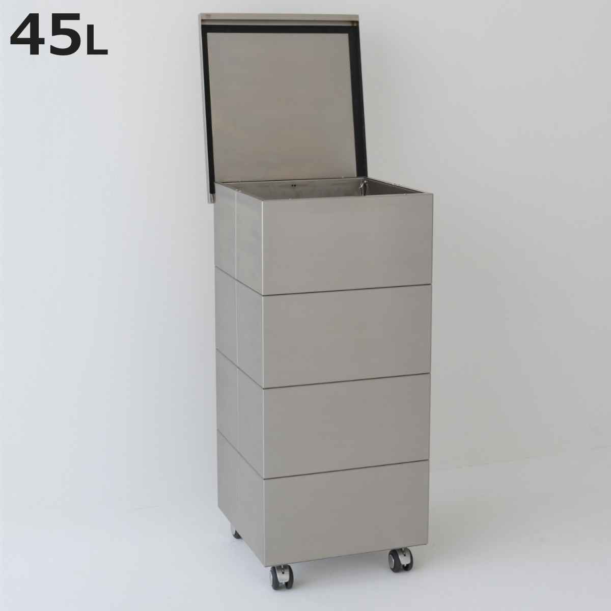 ゴミ箱 45L CUBOID シングル ステンレス蓋 ( KENNER ごみ箱 45リットル papperskorg 大容量 分別 ふた付き 高級 こだわり イ...