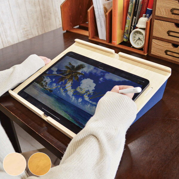 タブレットスタンド 2way 卓上 木製 組立 （ タブレット スタンド 机上 天然木 iPadスタンド タブレット立て iPad Air mini タブレットPCスタンド アイパッド ウッド調 おしゃれ ） 【3980円以上送料無料】