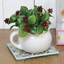 フェイクグリーン マルベリー ポット ( 人工観葉植物 インテリアグリーン 観葉植物 おしゃれ 造花 リアル コンパクト 光触媒 室内 消臭 抗菌 インテリア ...
