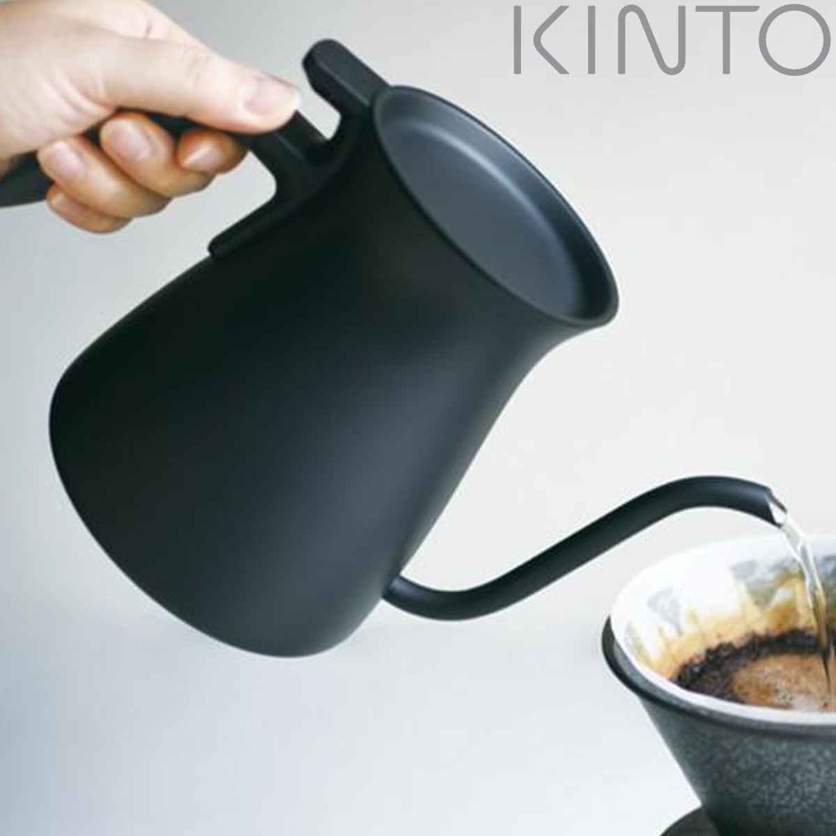 キントー ケトル ブラック 900ml POUR OVER KETTLE プアオーバーケトル ステンレス （ KINTO 直火対応 食洗機対応 ステンレスケトル ドリップケトル コーヒーポット ヤカン 細口 ドリップポット ハンドドリップ おしゃれ ）【3980円以上送料無料】