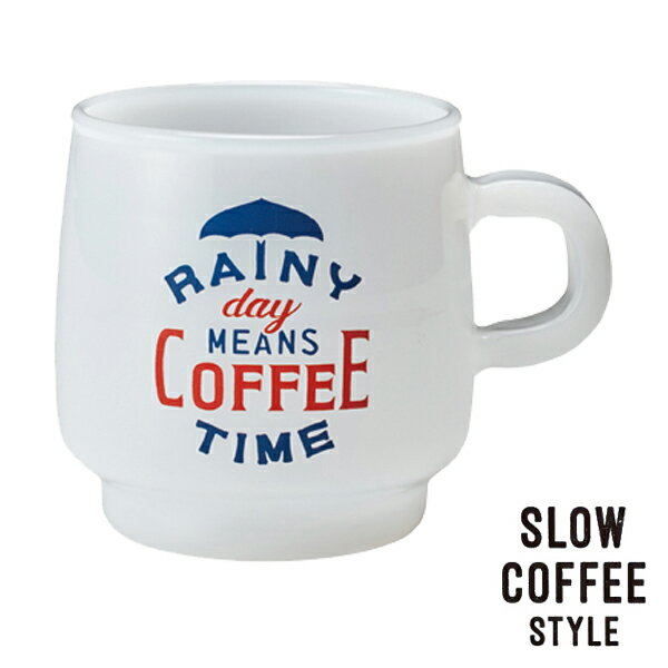 キントー KINTO マグカップ サインペイントマグ SLOW COFFEE STYLE rainy 340ml （ 耐熱ガラス 食洗機対応 電子レンジ対応 食器 マグ コップ カップ ） 【3980円以上送料無料】