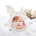 フォトフレーム ベビー CROCHET BABY FRAME Pearl White Horse （ 写真立て 写真たて ベビーフレーム ベビーフォトフレーム 写真 フォト 赤ちゃん 上品 高級感 卓上 プレゼント パールホワイト かわいい おしゃれ ） 【3980円以上送料無料】