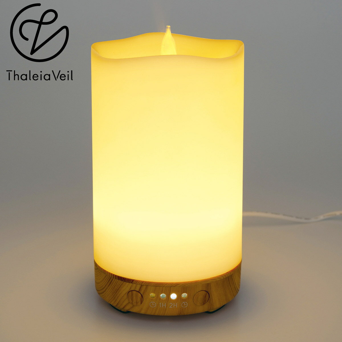 ディフューザー キャンドル 電動 サリアベル アロマディフューザー 加湿 ライト 超音波式 （ キャンドルライト ミスト 霧 インテリアライト USB おしゃれ フレグランス リラックス インテリア 癒し 癒しグッズ ）【3980円以上送料無料】