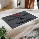 玄関マット 50×75cm 厚さ 6mm 屋内兼用 wash+dry A Family & Friends ( 送料無料 屋外 屋内 兼用 薄型 洗える キッチ...