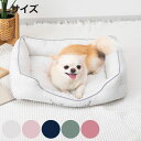 ペットベッド スクエアベッド L ( ペット ベッド ペット用 スクエア型 犬 猫 シンプル オシャレ 室内 ペット用品 Lサイズ 犬用 猫用 オールシーズン ...