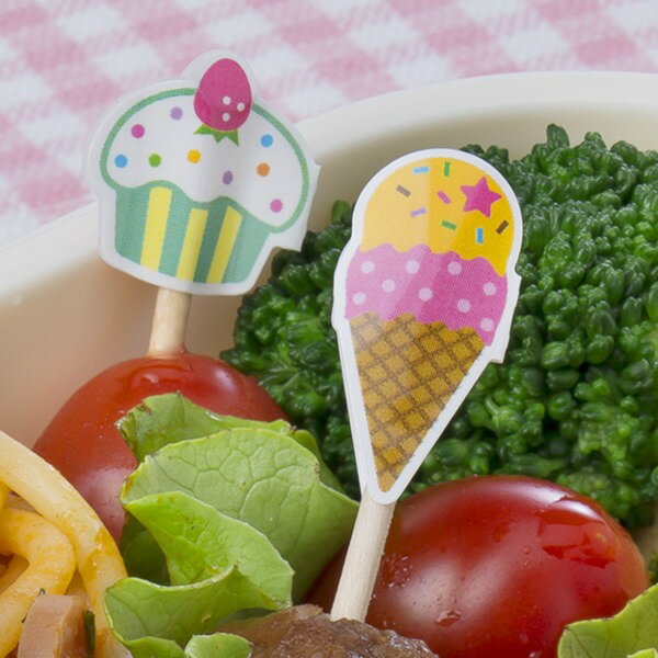 シール つまようじ・ストロー用 ピックデコシール delijoy デリジョイ スイーツ お弁当グッズ ( ピックデコシール 子供用 デコ弁 ピックス 飾り ラン...