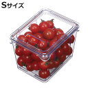 保存容器 すのこ付き 透明 野菜保存容器 Sサイズ ( 冷蔵庫収納 冷蔵庫 収納ケース トレー 深型 日本製 BPAフリー 蓋付き スタッキング 食品保存 水切...