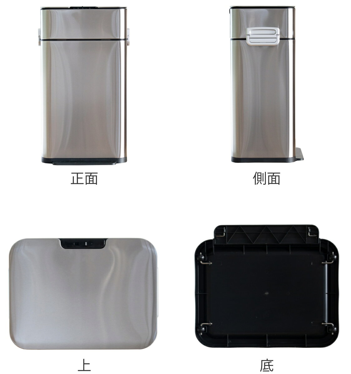 ゴミ箱 58L HOALU ステンレス ( ごみ箱 ダストボックス ホアル 大容量 58リットル ふた付き おむつペール 介護用 保育園 臭い 軽減 防臭 分別 生ゴミ 大容量 キッチン 介護 赤ちゃん おむつ用 臭わない 介護現場 介護 幼稚園 ) 【3980円以上送料無料】 [2]