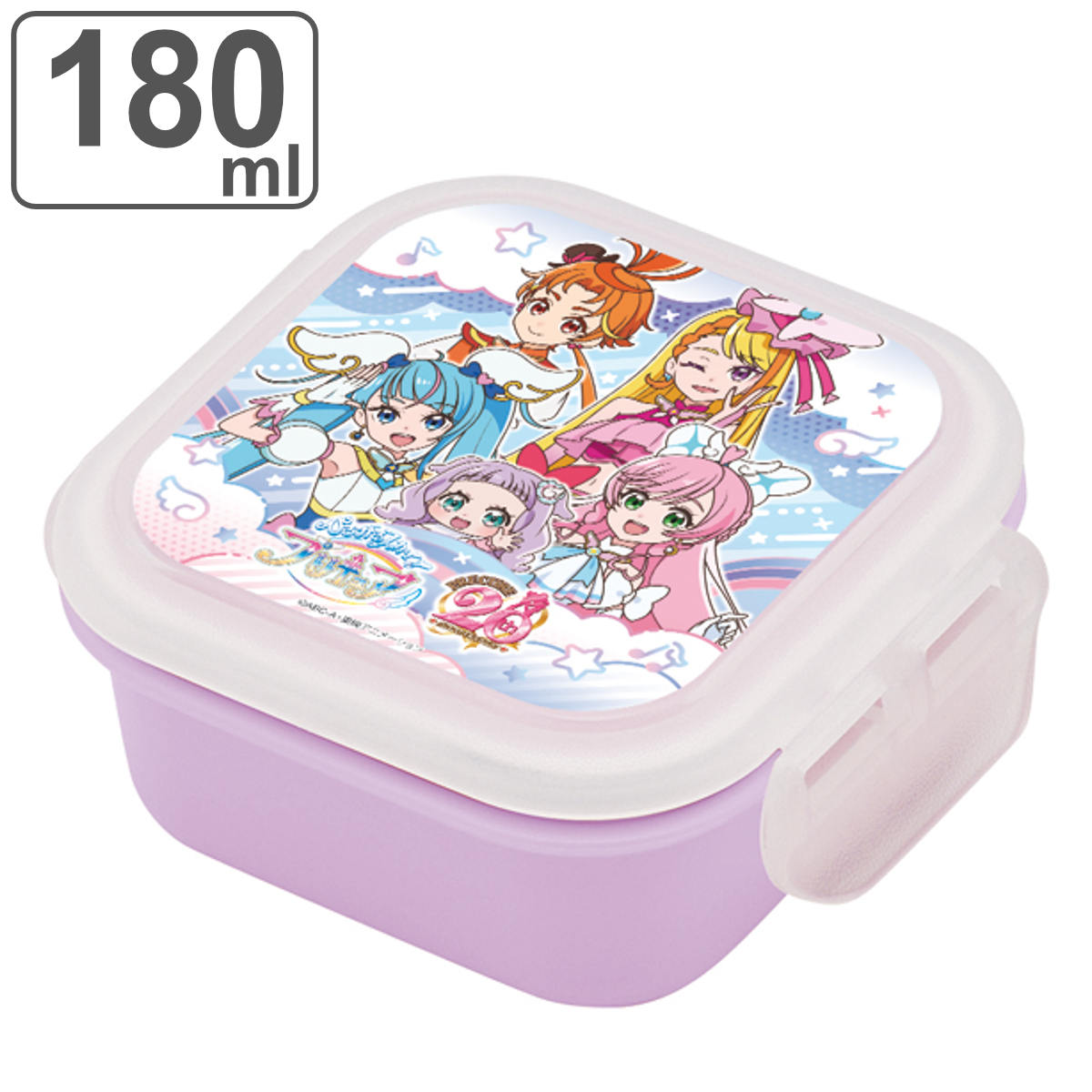 弁当箱 1段 180ml 抗菌 デリシャスパーティプリキュア （ プリキュア 食洗機対応 レンジ対応 お弁当箱 ランチボックス 食洗機OK レンジOK お弁当 弁当 保存容器 幼稚園 保育園 キッズ ）【3980円以上送料無料】