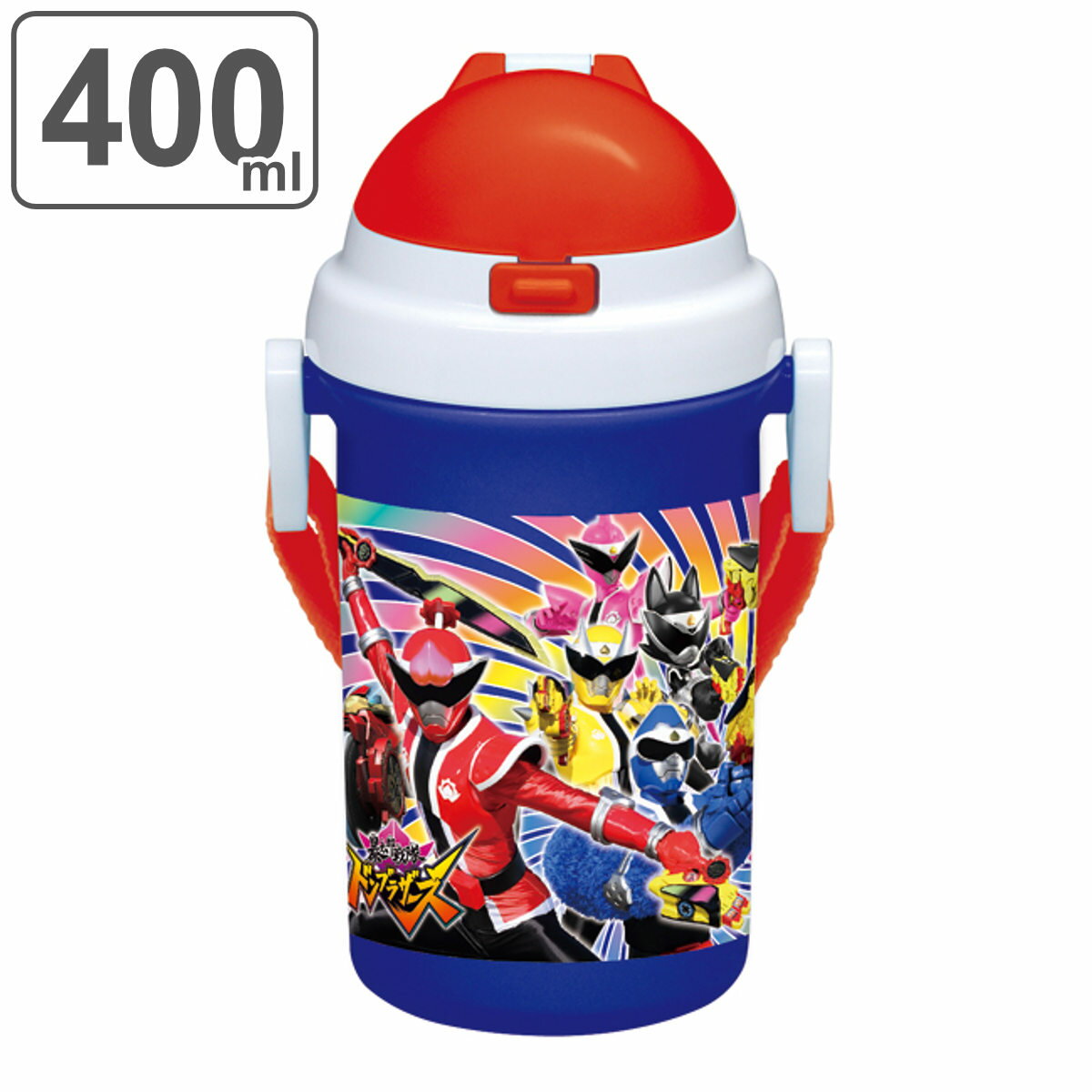 水筒 キッズ 400ml 抗菌 プラスチック ストロー 暴太郎戦隊ドンブラザーズ （ 暴太郎 ドンブラザーズ 食洗機対応 ワンタッチ 子供 食洗機OK ワンプッシュ ストローボトル 子供用水筒 幼稚園 保育園 ） 【3980円以上送料無料】