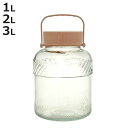 保存容器 ぷち漬け 保存瓶 1L 2L 3L ( ガラス 密閉 取っ手付き 果実酒びん 保存びん 梅酒びん 梅酒ビン 梅酒容器 梅酒瓶 果実酒ビン ガラス瓶 漬物容器 らっきょうびん らっきょう漬け ガラス製 瓶 びん ビン 梅酒 果実酒 )【3980円以上送料無料】