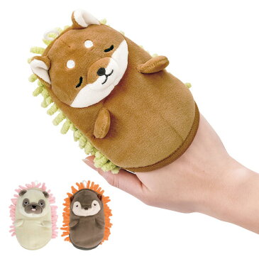 モップ ミトンモップ ねむねむアニマルズ 窓掃除 ほこり取り 手袋 清掃用品 ( お掃除モップ 机 デスク 棚 ホコリ取り 掃除グッズ ハンド グローブモップ 埃 ダスター 雑巾 動物 アニマル ねむねむ 柴犬 パグ イヌ カワウソ )【3980円以上送料無料】