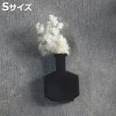 花瓶 トラビス TRAVIS S 壁掛 ブラック ( フラワーベース 花びん 花器 壁掛け 卓上 2way セラミック 花ビン 花 飾る 花入れ ディスプレイ スタイリッシュ シンプル 上品 一輪挿し ハンギング 壁かけ )【3980円以上送料無料】