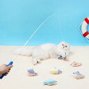 猫じゃらし 魚 Fishing Retractable Cat PlayingRod ZEZE ( ねこじゃらし 猫用おもちゃ 猫 猫用 ペット用 ペットおもち...