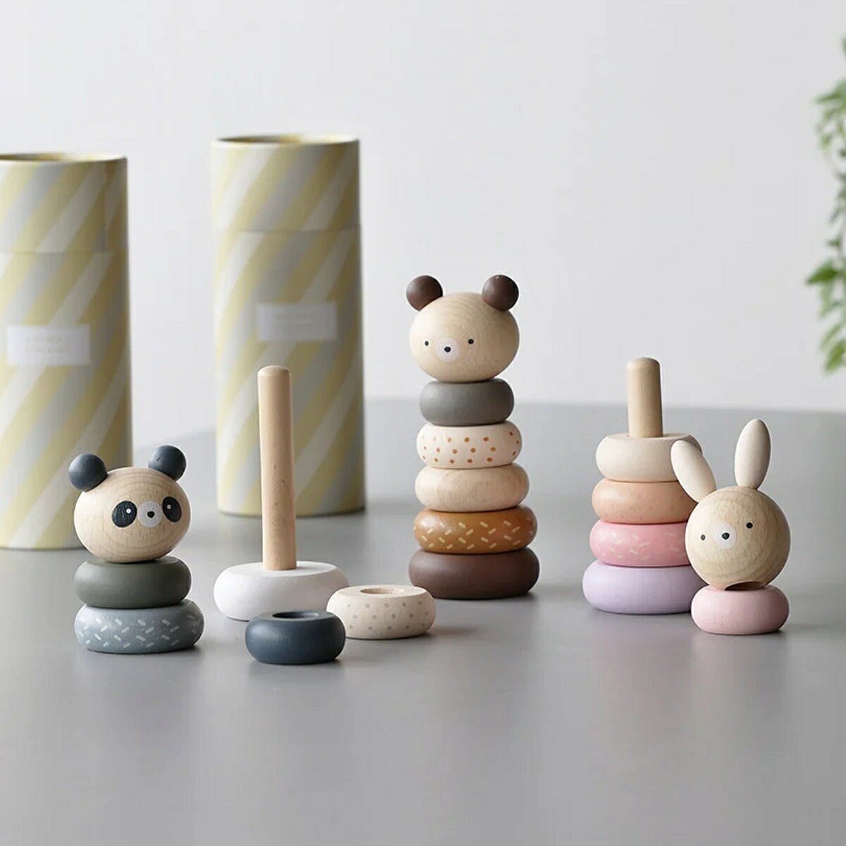 木製 おもちゃ ANIMAL STACKING （ ベビー 木のおもちゃ 玩具 オモチャ 知育玩具  ...