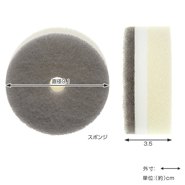 marna マーナ POCO キッチンスポンジ リフィル K675 （ 吸盤なし キッチン スポン...