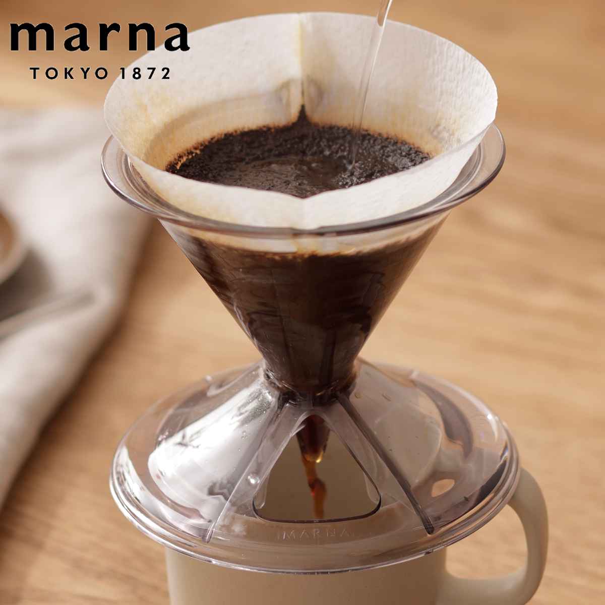 MARNA マーナ ドリッパー 一人用 1～2杯用 円錐 コーヒードリッパー Ready to （ 食洗機対応 ドリップコーヒー 1人 珈琲 ドリップ コーヒー 樹脂製 マグカップ 直接 コーヒー用品 ） 【3980円以上送料無料】