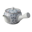 急須 370ml 墨小花 茶こし付き ティーポット 陶器製 ( 横手型急須 片手 お茶 ポット 茶こし 横手型 陶器 ストレーナー 茶漉し付き お茶用品 上手型...