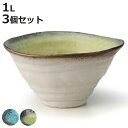 どんぶり 1L KANADE 陶器 3個セット ( 電子レンジ対応 丼 丼ぶり 鉢 麺鉢 和食器 和風 個性的 スープパスタ サラダ うどん 蕎麦 そば 麺 おしゃれ )【3980円以上送料無料】