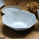 ボウル 19cm 洋食器 アミューズ 陶器 食器 笠間焼 日本製 ( 皿 お皿 八角形 スープ皿 サラダボウル スープ 取り皿 取り分け皿 深皿 おしゃれ ) ...