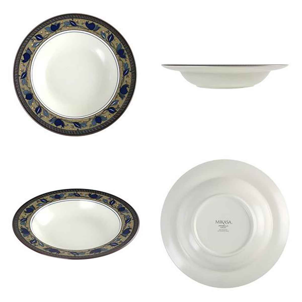 プレート 24cm アラベラ Arabella スーププレート 皿 食器 洋食器 硬質陶器 6枚セット （ 電子レンジ対応 食洗機対応 スープ皿 耐熱 リム皿 スープボウル サラダ シリアル パスタ リム鉢 ）【3980円以上送料無料】