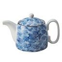 急須 400ml ダミ小花 ポット ティーポット お茶ポット 磁器 ( 食洗機対応 電子レンジ対応 後手型急須 お茶 後手急須 お茶用品 後手型 茶器 小花 )...