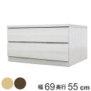 クローゼットチェスト 2段 日本製 Fit 奥行き55cm 幅69cm ( 開梱設置 チェスト 収納チェスト たんす タンス 収納 国産 完成品 箪笥 サイドチ...