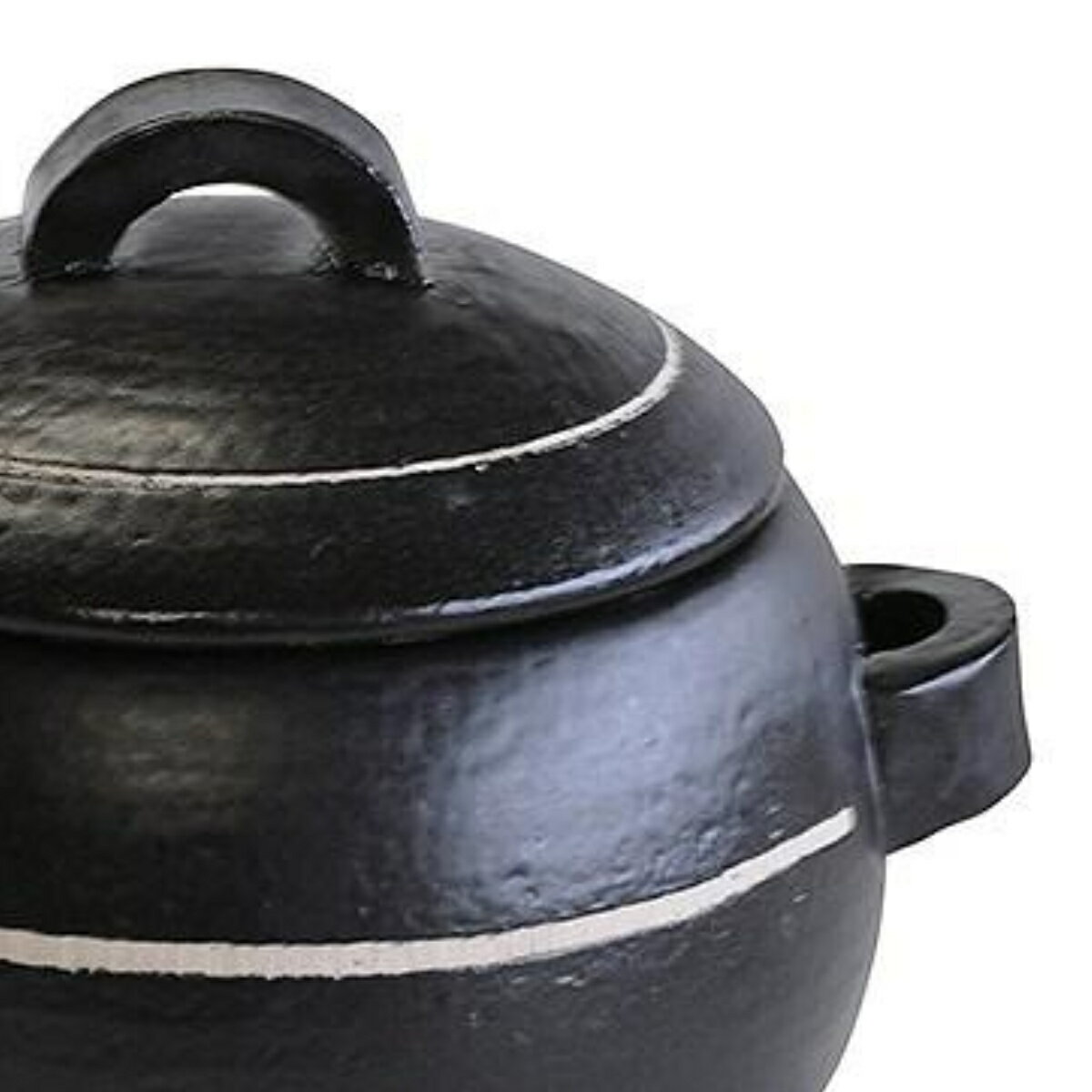 炊飯土鍋 3合炊 直火専用 ラインブラック 萬...の紹介画像2