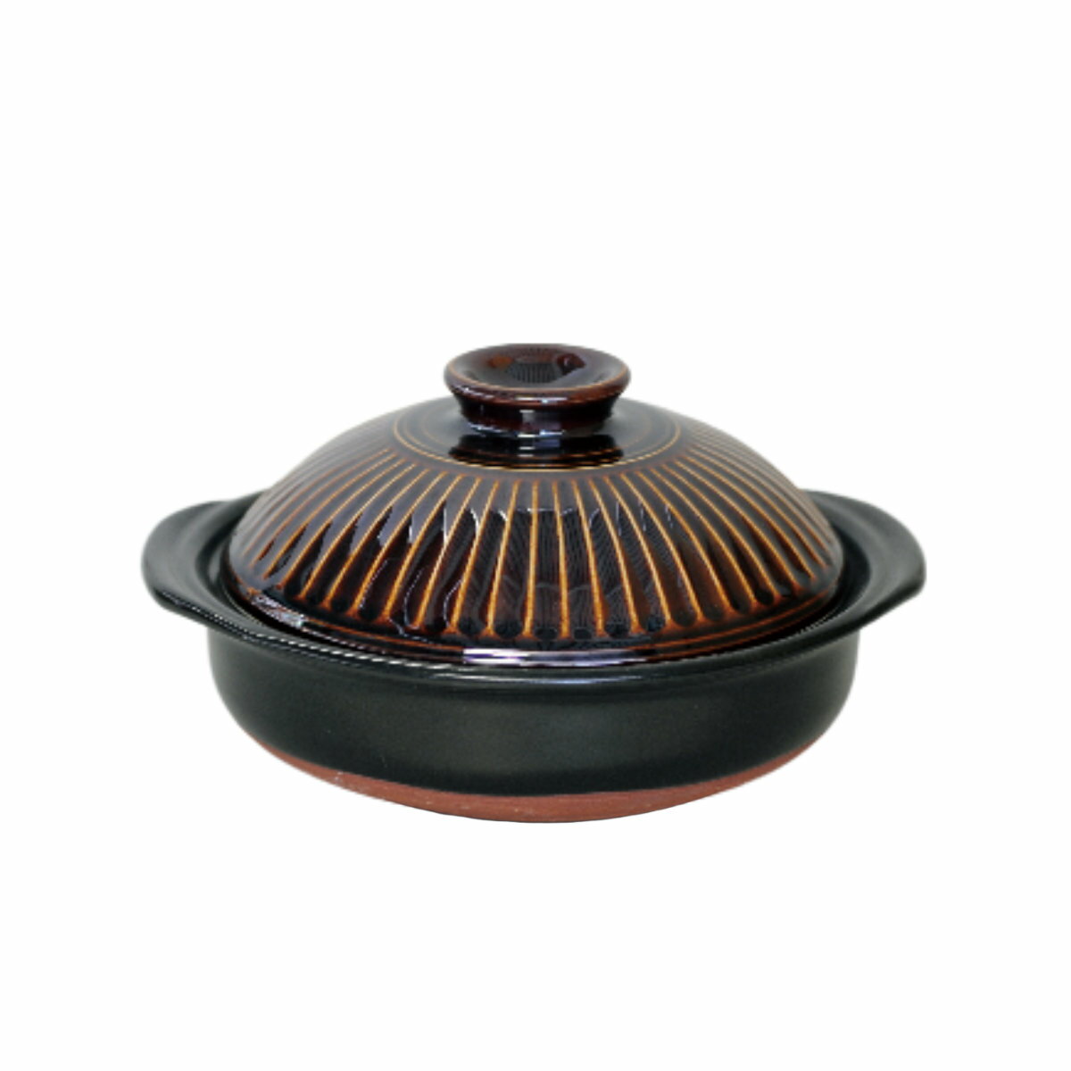 土鍋 7号 直火専用 菊花 萬古焼 日本製 （ ガス火対応 電子レンジ可 オーブン可 軽量 軽い 万古焼 卓上鍋 両手鍋 季節鍋 直火土鍋 鍋 なべ 2人用 3人用 土鍋ご飯 ）【3980円以上送料無料】