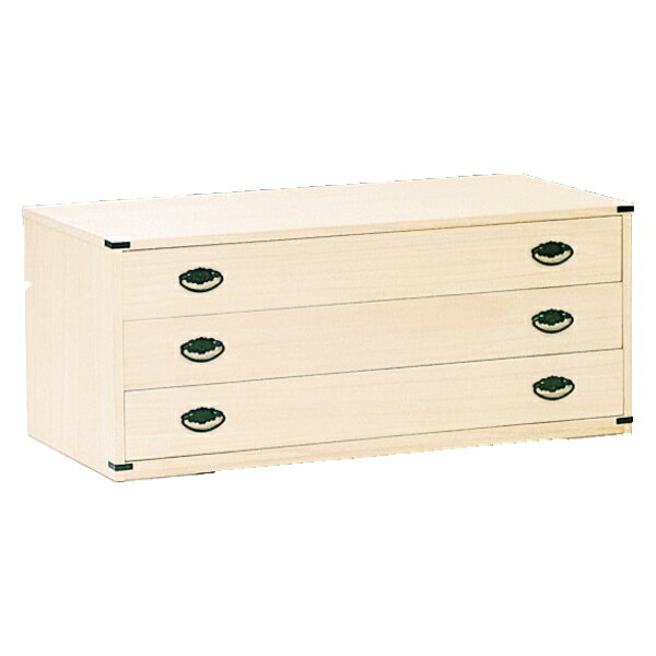 総桐チェスト 3段 桐たんす ロウ引き仕上 日本製 幅100cm （ 送料無料 桐タンス タンス たんす 箪笥 ロウ引き 肥前桐民芸 完成品 チェスト 桐 和箪笥 着物収納 国産 着物 折らない 収納 衣類収納 たとう紙 ） 【3980円以上送料無料】