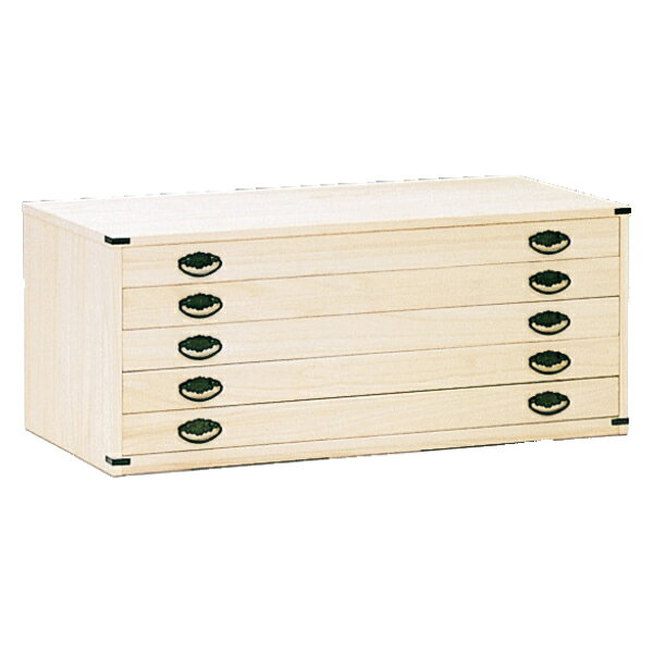 総桐チェスト 5段 桐たんす ロウ引き仕上 日本製 幅100cm （ 送料無料 桐タンス タンス たんす 箪笥 ロウ引き 肥前桐民芸 完成品 チェスト 桐 和箪笥 着物収納 国産 着物 折らない 収納 衣類収納 たとう紙 ） 【3980円以上送料無料】