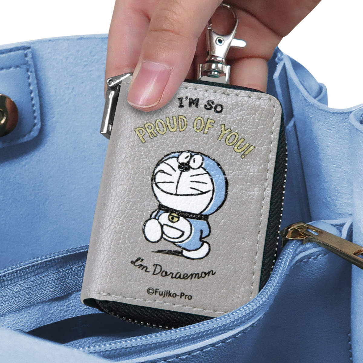 キーケース スマートキー アイムドラえもん 車 （ キーレスキーケース キーカバー キーポーチ クリ ...