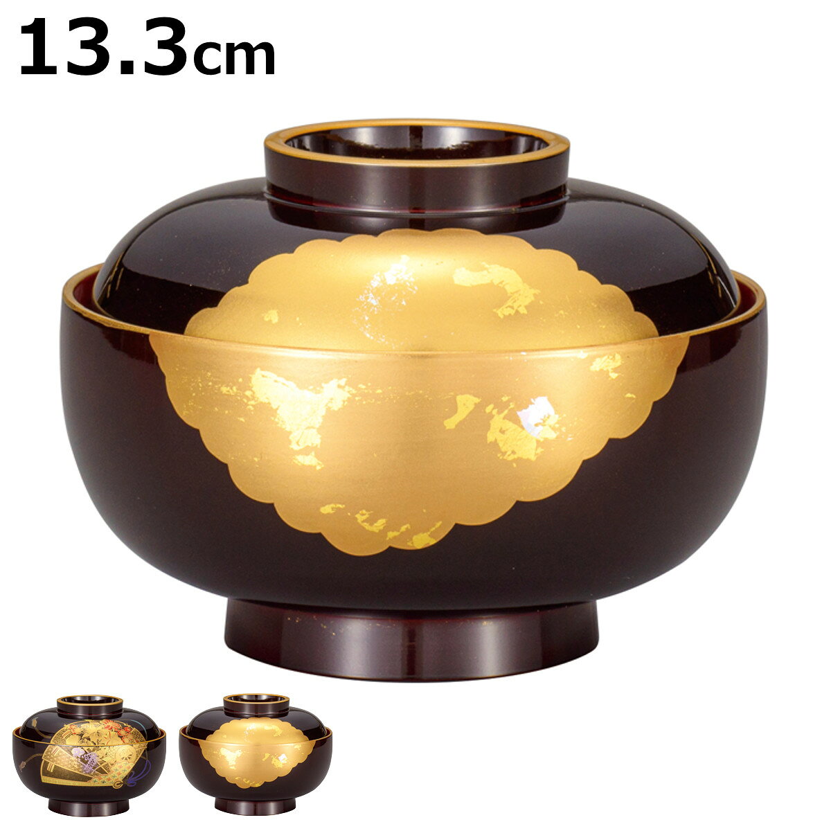 汁椀 四季雑煮椀 1客 （ 13.3cm 400ml 樹脂 プラスチック 日本製 ふた付き 椀 おわ ...