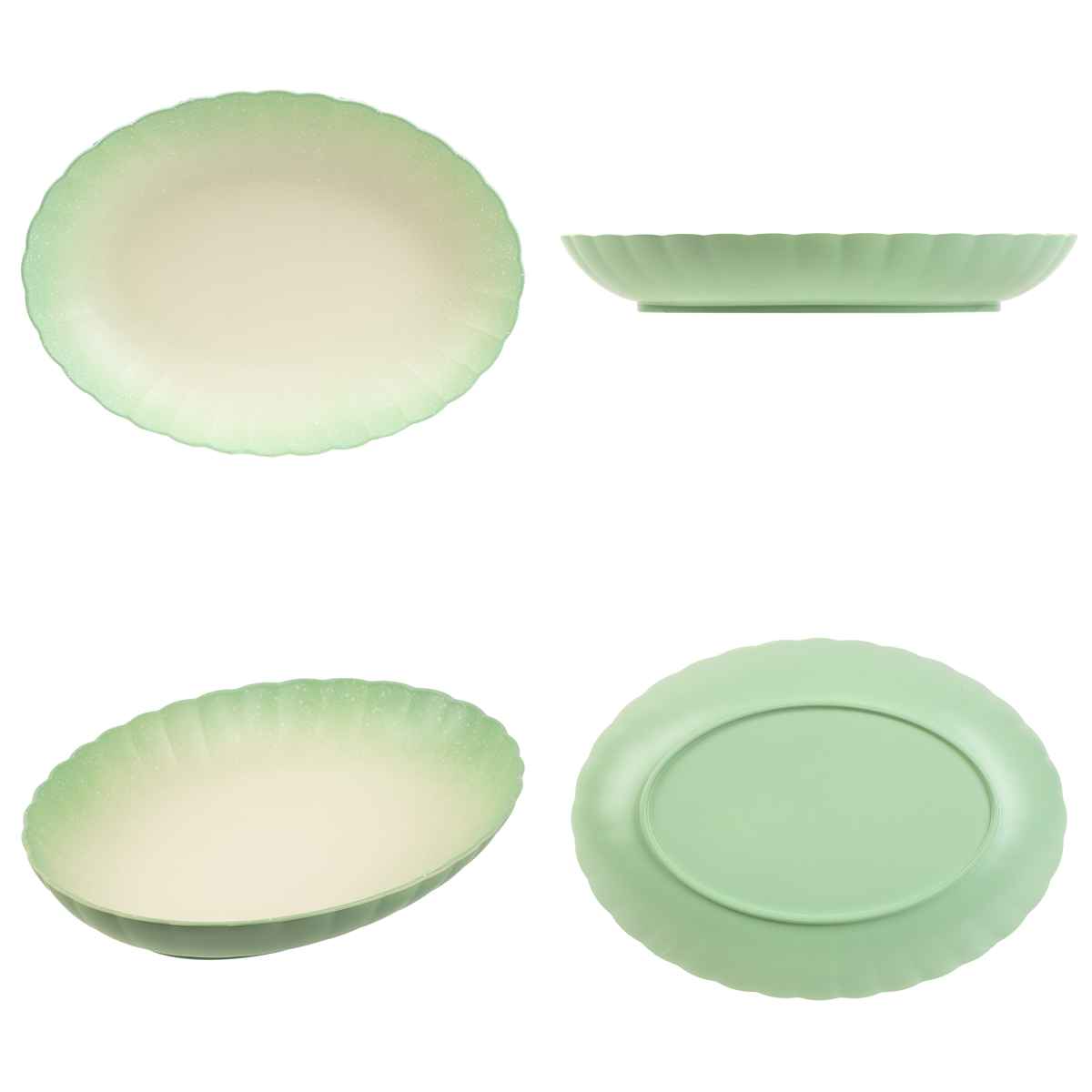 オーバルボウル 25.5cm フラワーオーバルボウル Shell プラスチック （ 食洗機対応 電子レンジ対応 カレー皿 パスタ皿 軽い 割れにくい アウトドア キャンプ ピクニック 持ち運び カラフル サラダ カレー パスタ おしゃれ ） 【3980円以上送料無料】 colorfulbox-10143710 お弁当グッズのカラフルボックス サンプル画像3