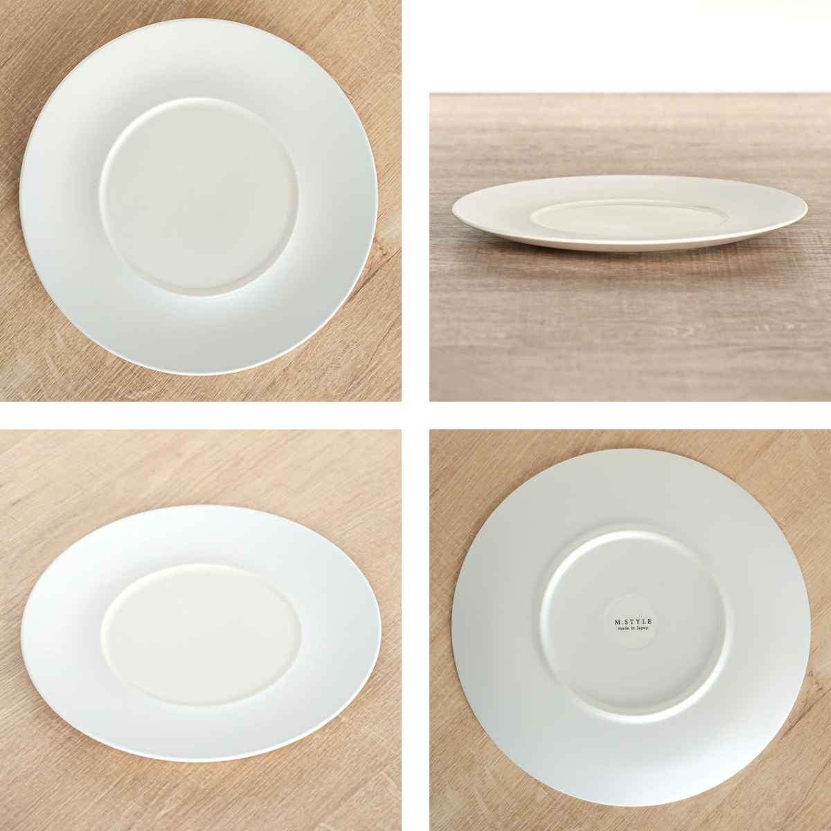 プレート 21cm M.STYLE スウィーツパレット 磁器 美濃焼 （ 皿 食器 洋食器 日本製 食洗機対応 電子レンジ対応 中皿 丸 ラウンド メイン皿 取り皿 太リム メインディッシュ 取皿 デザート皿 おしゃれ かわいい 白 ホワイト ） 【3980円以上送料無料】