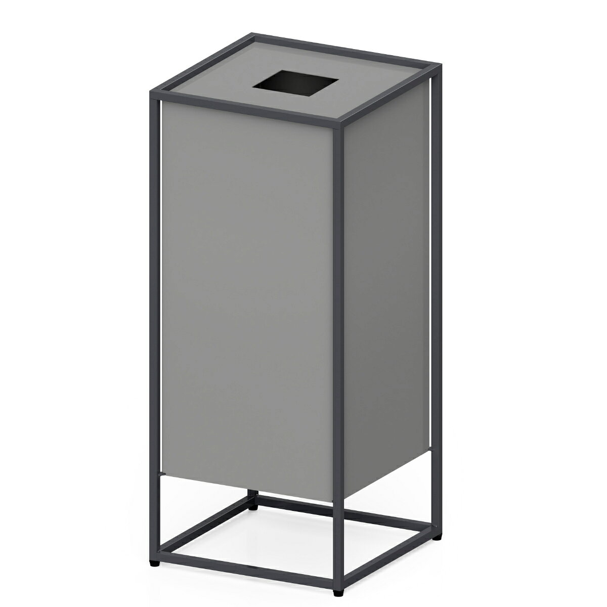 屋内用ゴミ箱 53L 10cm角穴 ノーマルタイプ 業務用ダストボックス 囲シリーズ屑入 ( 法人限定 送料無料 ゴミ箱 屋内用 ごみ箱 ダストボックス 約 50L 屋内用ごみ箱 角型 スチール 屑入れ スタイリッシュ おしゃれ 日本製 ) 【3980円以上送料無料】 [2]