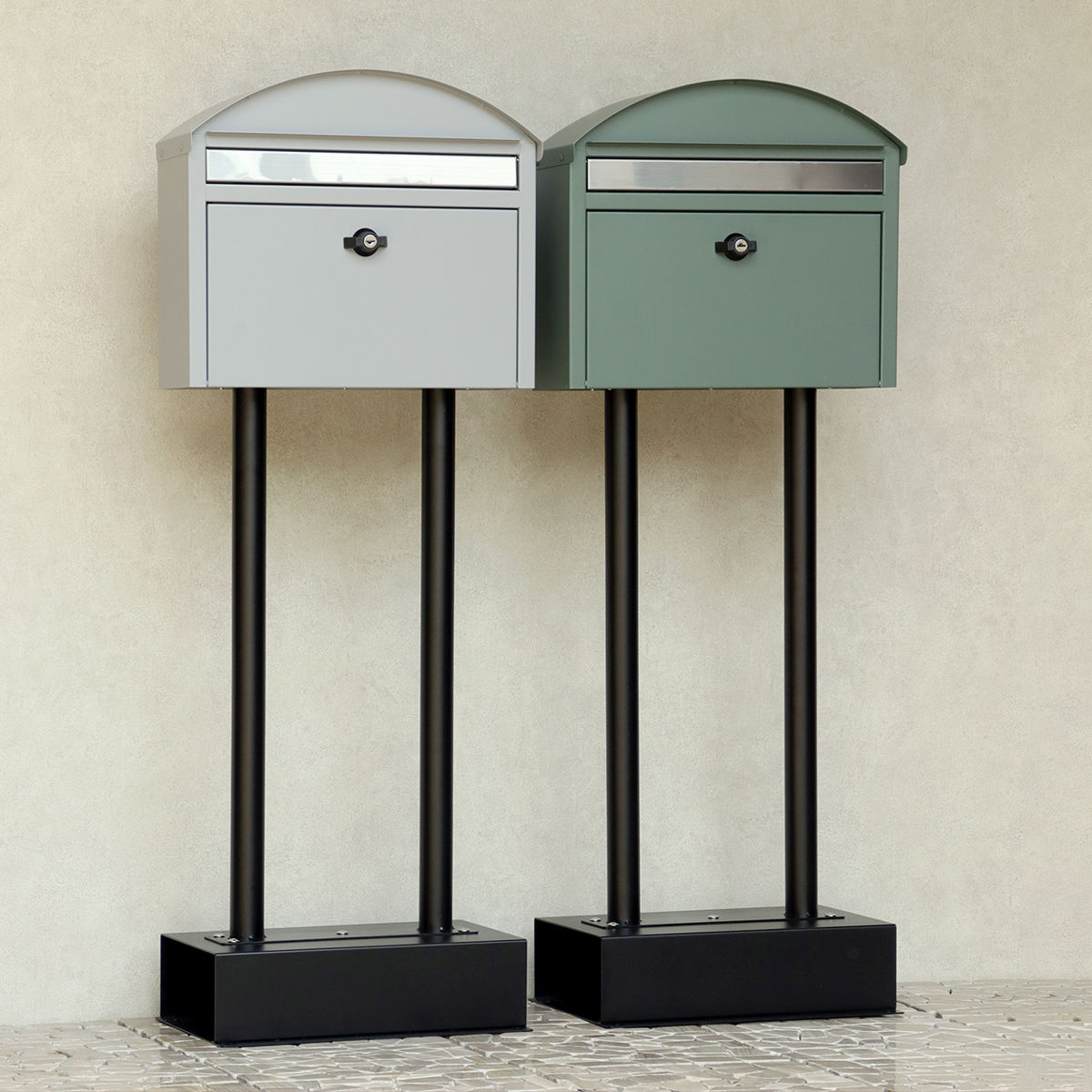 郵便ポスト スタンドポスト アロン （ 郵便 スタンド式 デザインポスト ポスト スタンド式ポスト 郵便ボックス メールボックス 郵便BOX シンプル 玄関 スペアキー付き ）【3980円以上送料無料】
