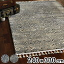 ラグ ウィルトン織り ニューアクアホーム 240×330cm ホットカーペット対応 ( 絨毯 マット ラグマット 長方形 床暖対応 床暖房対応 アクセントラグ 床暖 ホットカーペット 対応 インテリア エジプト製ラグ ボタニカル柄 )【3980円以上送料無料】