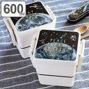 お弁当箱 2段 600ml スクエア ランチボックス リアルプラネット ( 弁当箱 レンジ対応 食洗機対応 二段 日本製 レンジOK 食洗機OK 入れ子式 お弁...