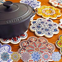 鍋敷 IZNIK イズニック トリベット タイル鍋敷 ( 鍋敷き トルコ陶器 イズニク製 トルコタイル キッチン雑貨 キッチン用品 トルコ雑貨 )