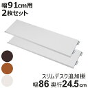 突っ張りスリムデスク幅91cm用 追加棚板(大) 奥行24.5cm ( 棚板 棚 2枚セット 幅91cm 専用 パーツ 追加棚 オプション 追加 ラック 専用パ...