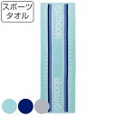 スポーツタオル 34×110cm アウトドア OUTDOOR ライトブルー グレー ブルー ( タオル スポーツ 大判 顔拭きタオル 手拭き 汗拭き 綿100 ...