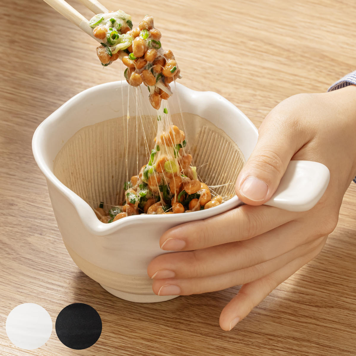 Amazon｜アンドエヌイー(&NE) 萬古焼 納豆鉢 黒 ハレとケ 幅14.5