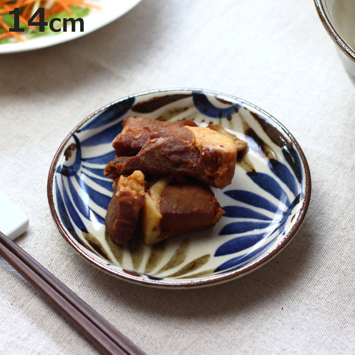 皿 民彩はな絵 小皿 14cm 日本製 （ 磁器 美濃焼 プレート お皿 電子レンジ対応 食洗機対応 食器 おしゃれ かわいい 取り皿 菓子皿 ）【3980円以上送料無料】