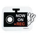 ドラレコ マグネット カーサイン ミッフィー NOW ON REC 車 録画中 （ ドラレコサイン  ...