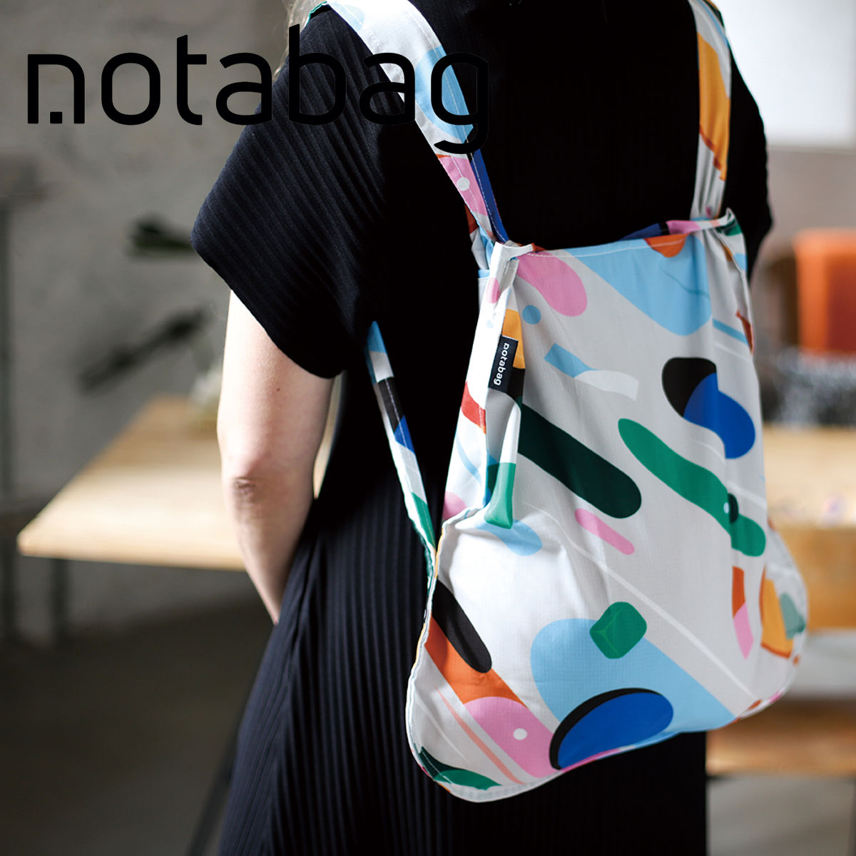 エコバッグ BAG ＆ BACKPACK Petra Eriksson Fruit Salad （ ノットアバッグ Notabag 折りたたみ 2way 洗える ブランド リュック かばん 鞄 バッグ トートバッグ リュックサック コンパクト 肩掛け 軽量 大容量 おしゃれ カラフル ）