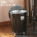 灰入れバケツ 30L 二重底 灰入れ ふた付き キャスター付き 暖炉 ゴミ箱 obaketsu オバケツ ( バケツ 灰 薪入れ 灰取り フタ付き 灰バケツ ペ...