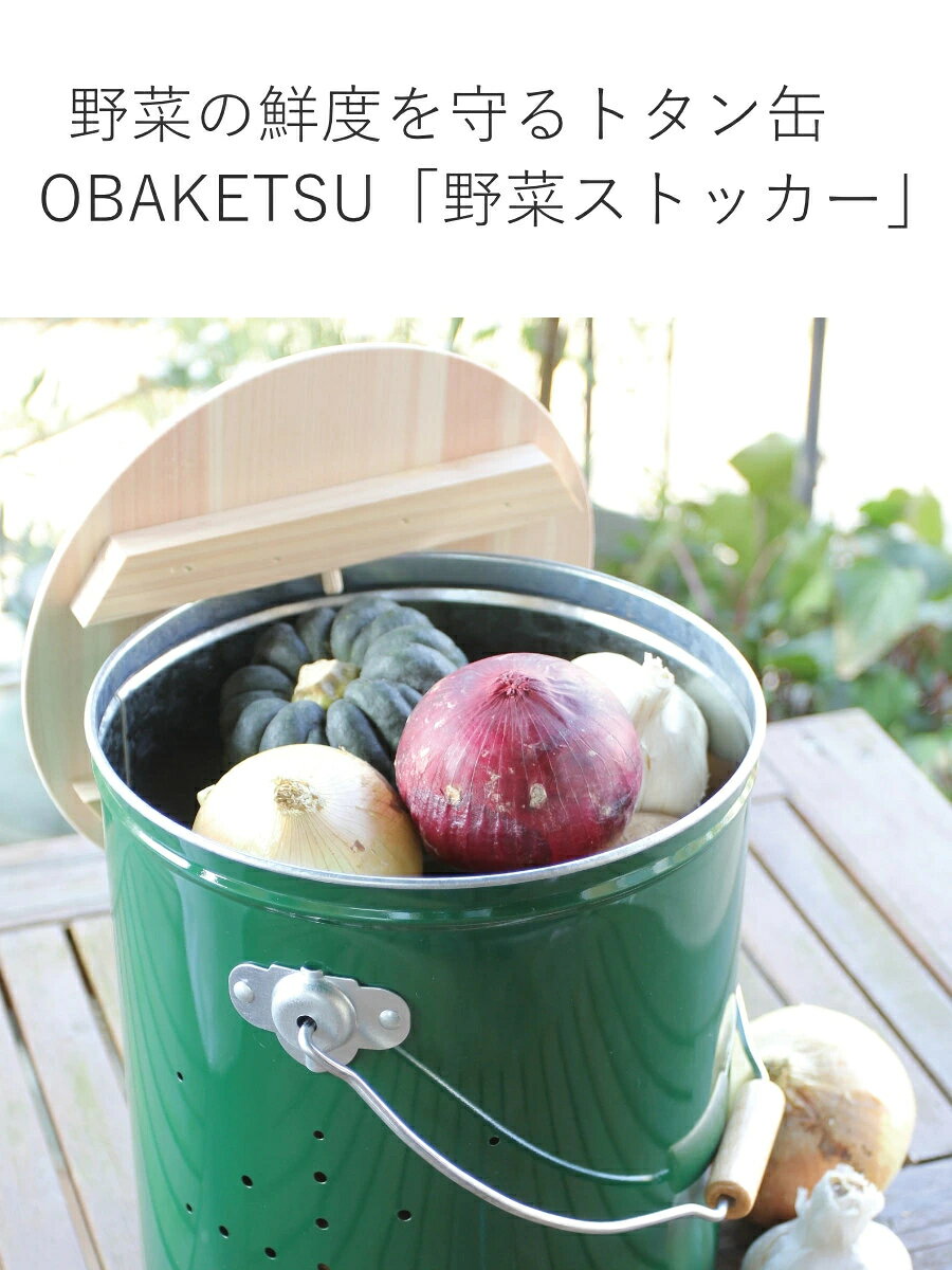 野菜ストッカー オバケツ OBAKETSU （ 小 大 日本製 キッチンストッカー 野菜保存 ...