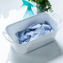洗濯用たらい 7L Arao! 洗い桶 タライ ( たらい バケツ バスケット 四角 持ち手付き つけ置き 予洗い 洗濯物 服 靴 シューズ スニーカー 白 お...